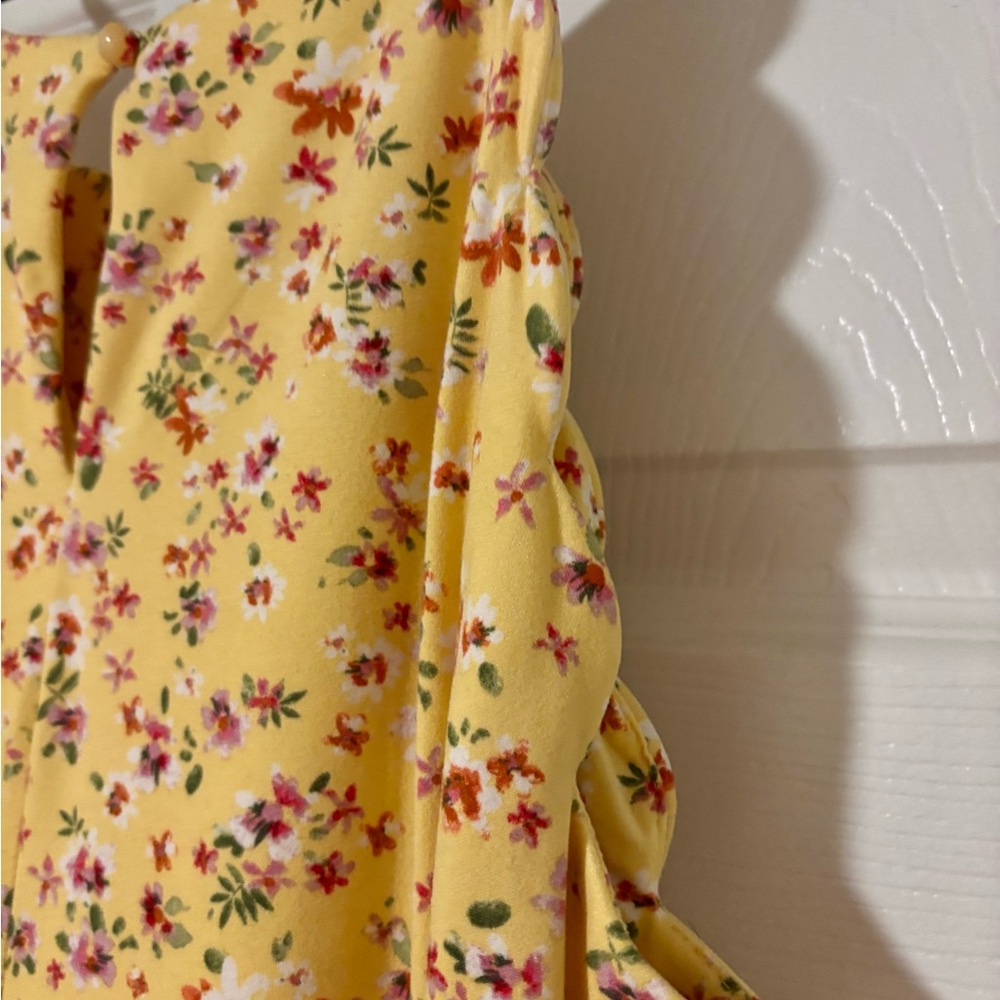 Floral Yellow Midi Dress - Picture 7 of 7
